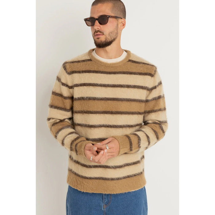 Rhythm Mohair Striped Knit - Men's Bark