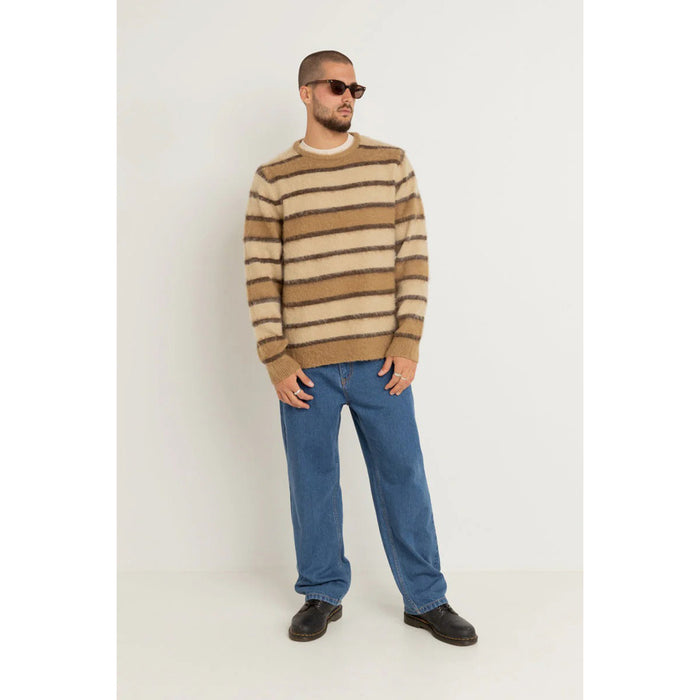 Rhythm Mohair Striped Knit - Men's Bark