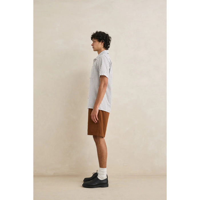 Rhythm Seersucker Stripe Short-Sleeve Shirt - Men's Cedar