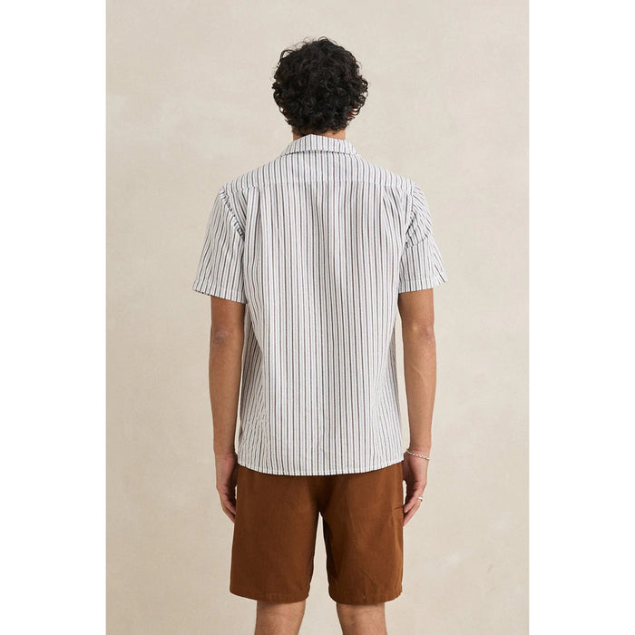 Rhythm Seersucker Stripe Short-Sleeve Shirt - Men's Cedar