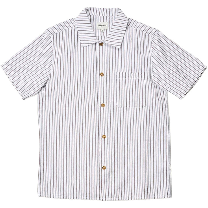 Rhythm Seersucker Stripe Short-Sleeve Shirt - Men's Cedar