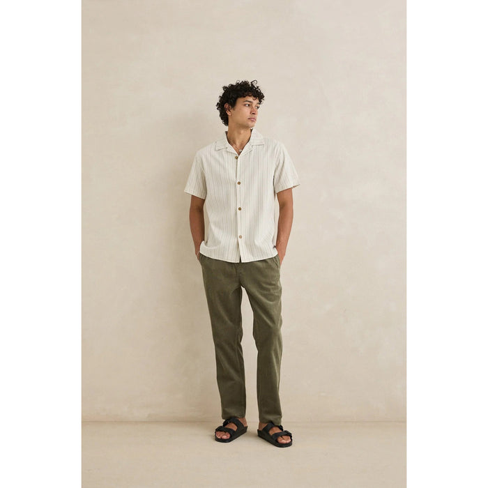 Rhythm Vacation Stripe Short-Sleeve Shirt - Men's Natural