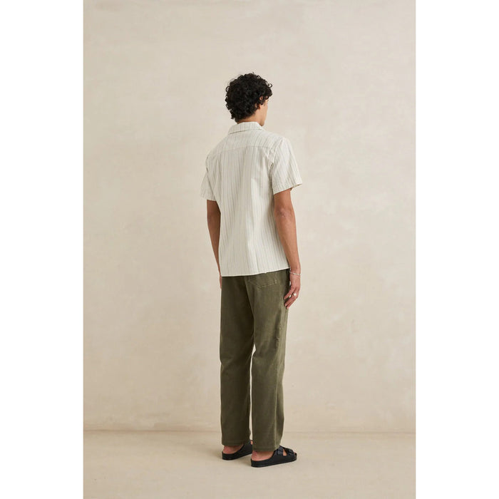 Rhythm Vacation Stripe Short-Sleeve Shirt - Men's Natural