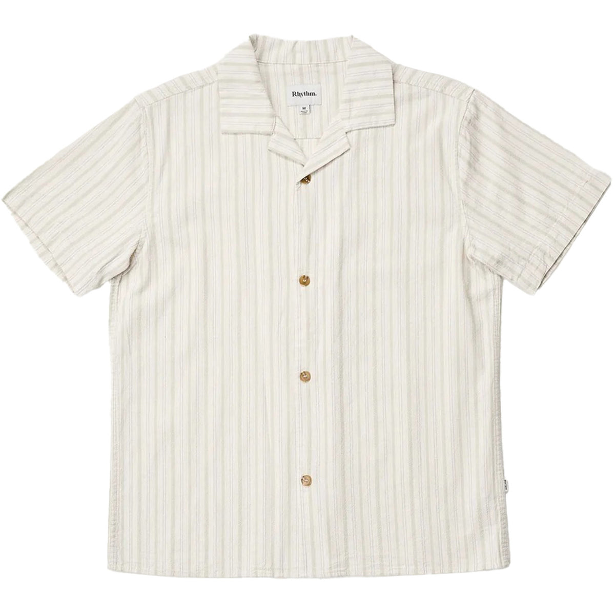 Rhythm Vacation Stripe Short-Sleeve Shirt - Men's Natural