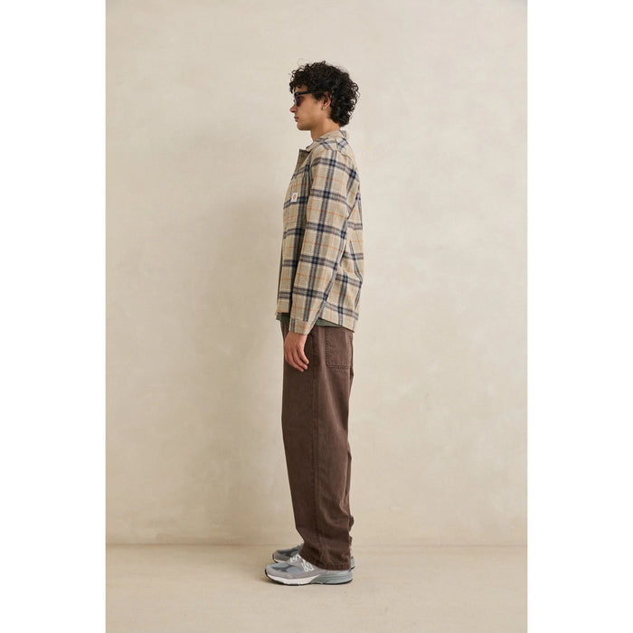 Rhythm Oscar Check Long-Sleeve Shirt - Men's Stone