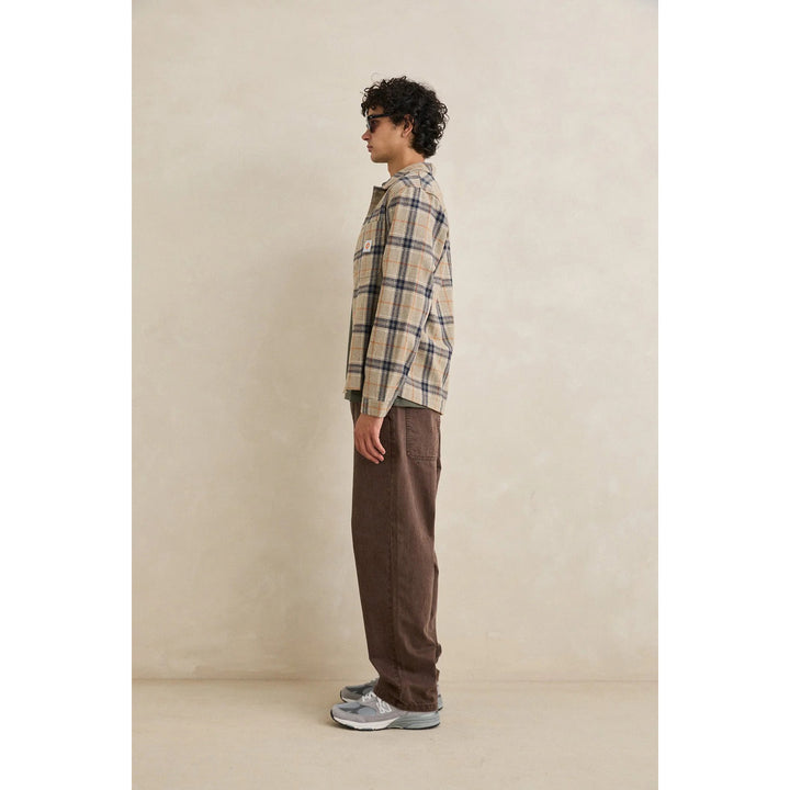 Rhythm Oscar Check Long-Sleeve Shirt - Men's Stone