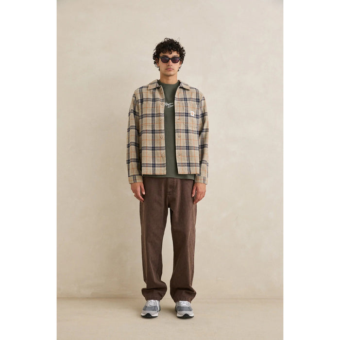 Rhythm Oscar Check Long-Sleeve Shirt - Men's Stone