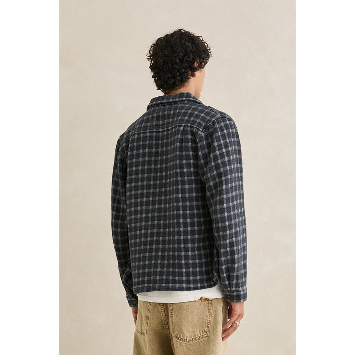 Rhythm Jacquard Check Long-Sleeve Shirt - Men's Charcoal