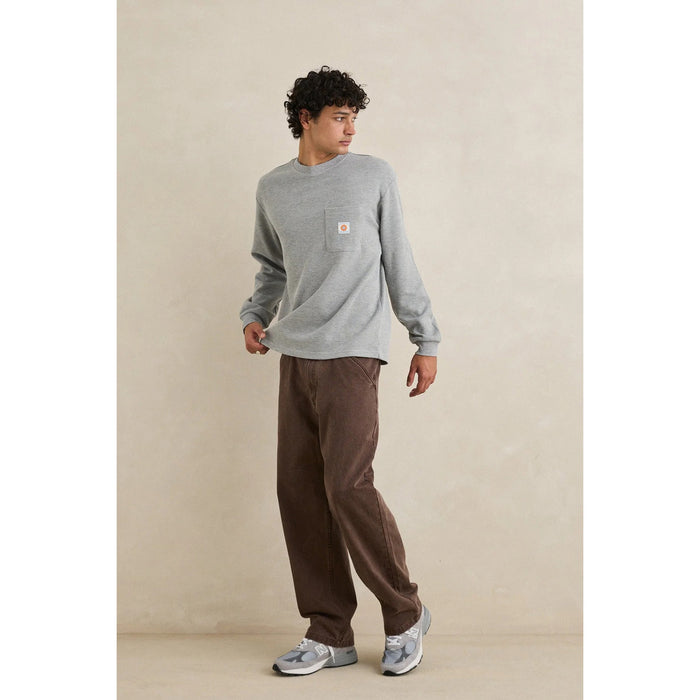 Rhythm Vintage Pocket Long-Sleeve Waffle T-Shirt - Men's Grey Heather