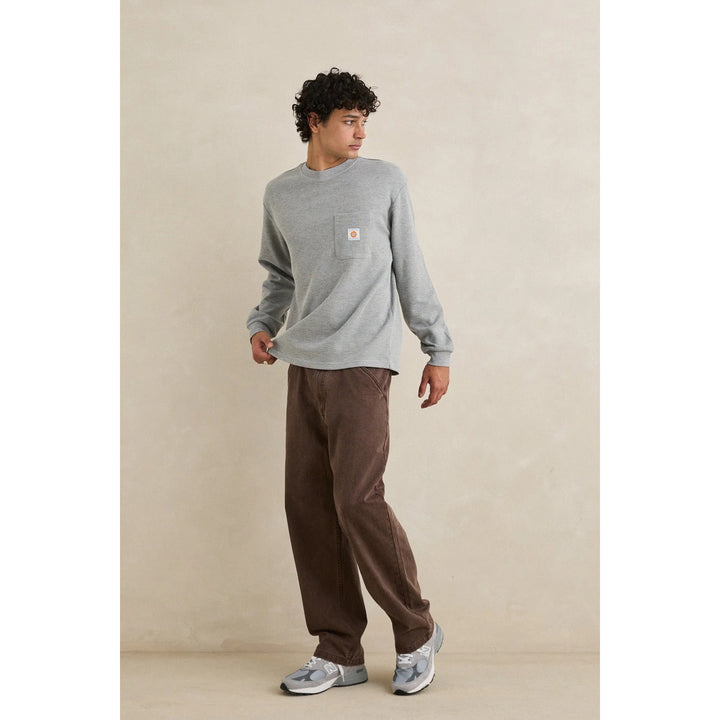 Rhythm Vintage Pocket Long-Sleeve Waffle T-Shirt - Men's Grey Heather