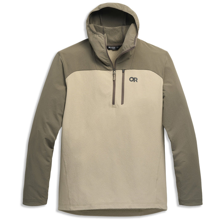 Outdoor Research Freewheel Half-Zip Hoodie Pro Khaki/Gravel