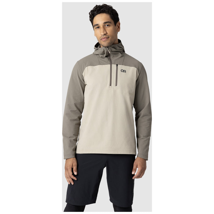 Outdoor Research Freewheel Half-Zip Hoodie Pro Khaki/Gravel