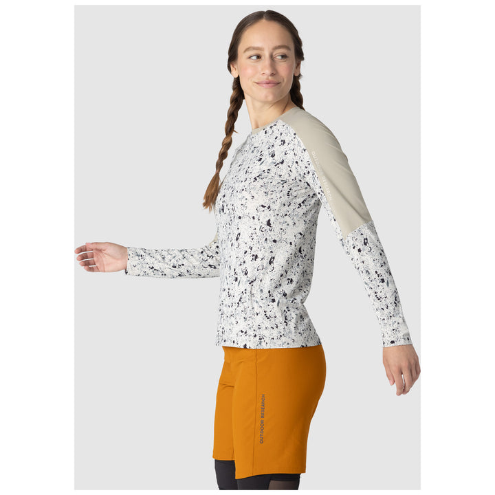 Outdoor Research Freewheel Long-Sleeve Jersey - Women's Pro Khaki/Oyster Creekside Print