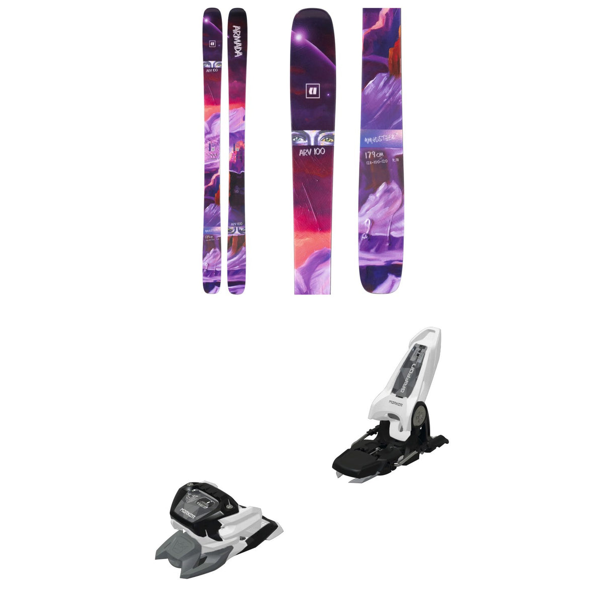 Armada ARV 100 Skis + Marker Griffon 13 ID Ski Bindings 2026