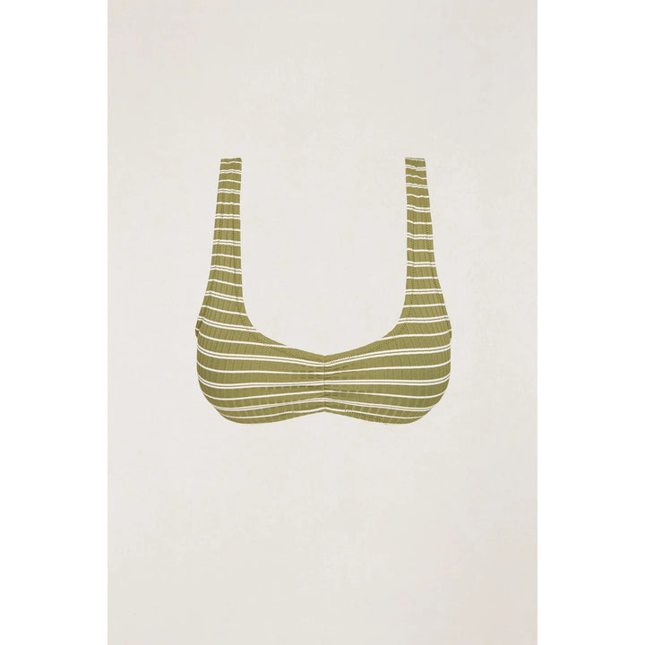 Rhythm Vista Stripe Crop Top - Women's Olive