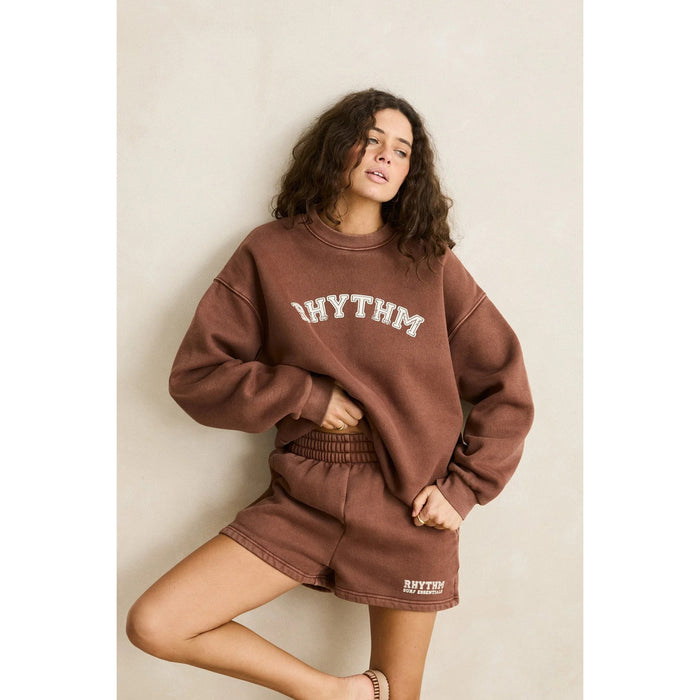 Rhythm Collegiate Fleece Short - Women's Chocolate