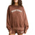 Rhythm Collegiate Oversized Crew Neck Fleece - Women's Chocolate