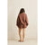 Rhythm Collegiate Oversized Crew Neck Fleece - Women's Chocolate