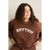Rhythm Collegiate Oversized Crew Neck Fleece - Women's Chocolate