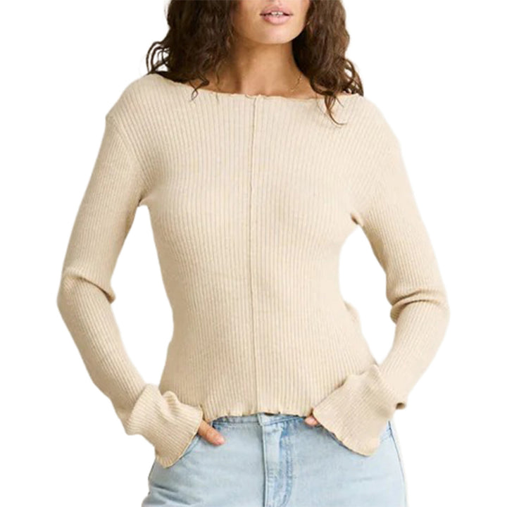 Rhythm Essential Long-Sleeve Knit Top - Women's White Marle