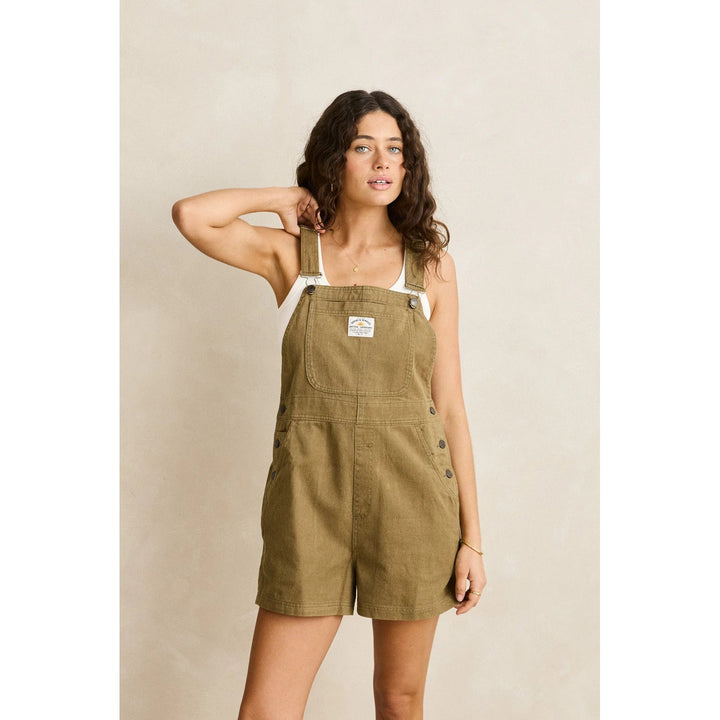 Rhythm Tide Short Overalls - Women's Olive