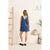 Rhythm Cece Contrast Stitch Mini Dress - Women's Dark Denim