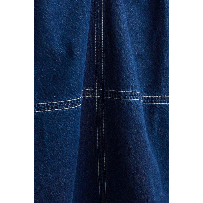 Rhythm Cece Contrast Stitch Mini Dress - Women's Dark Denim