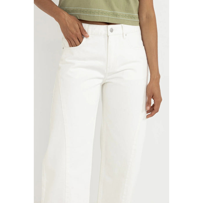 Rhythm Low-Rise Barrel Denim Pants - Women's White