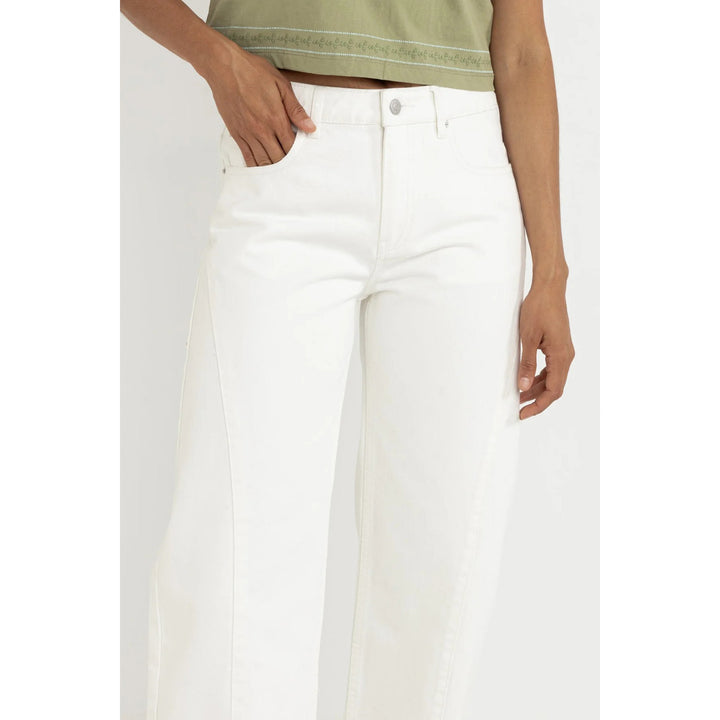 Rhythm Low-Rise Barrel Denim Pants - Women's White