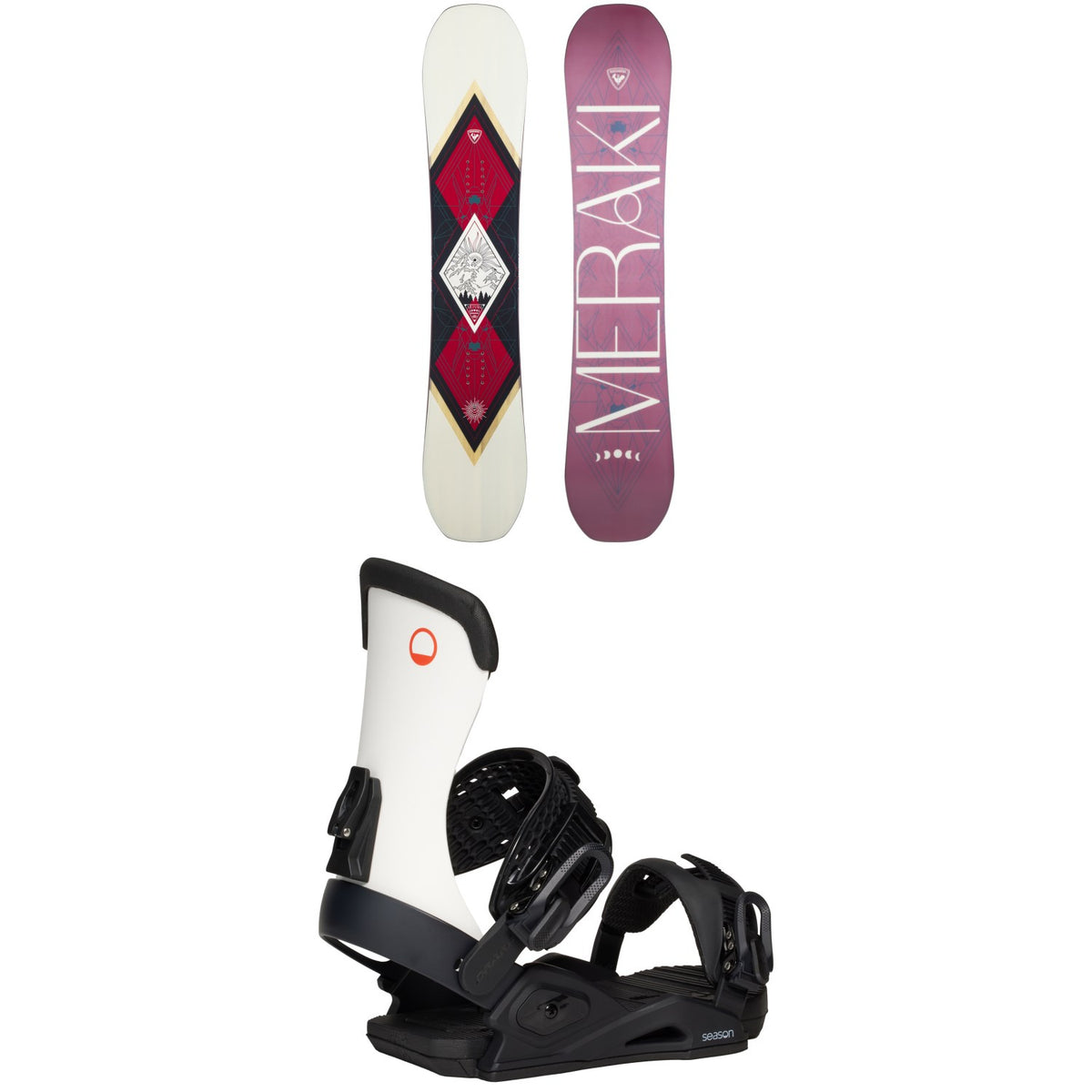 Rossignol Meraki Snowboard + Season Meld Snowboard Bindings - Women's