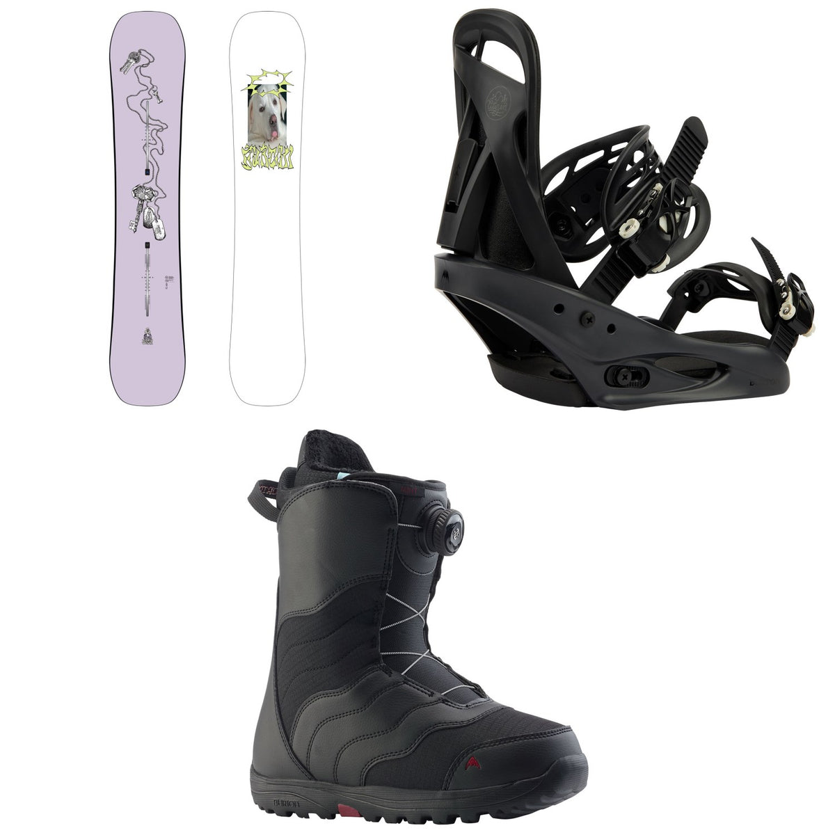 Burton Good Company Snowboard + Citizen Snowboard Bindings + Mint Boa Snowboard Boots - Women's 2026