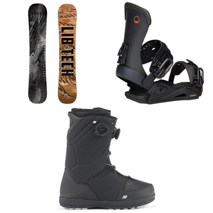 Lib Tech Legitimizer C3 Snowboard + Season Meld Snowboard Bindings + K2 Maysis Snowboard Boots