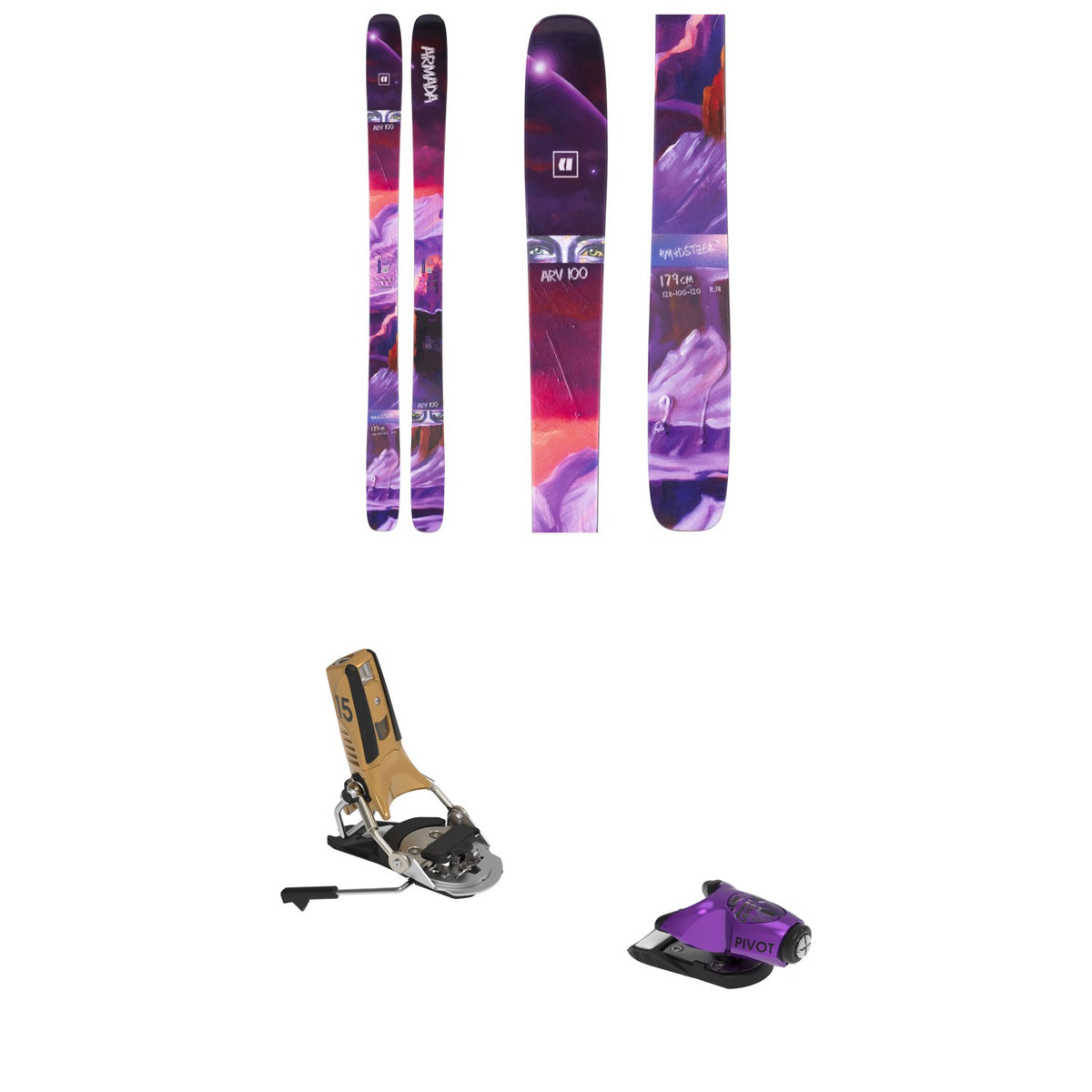 Armada ARV 100 Skis + Look Pivot 2.0 15 GW Ski Bindings 2026