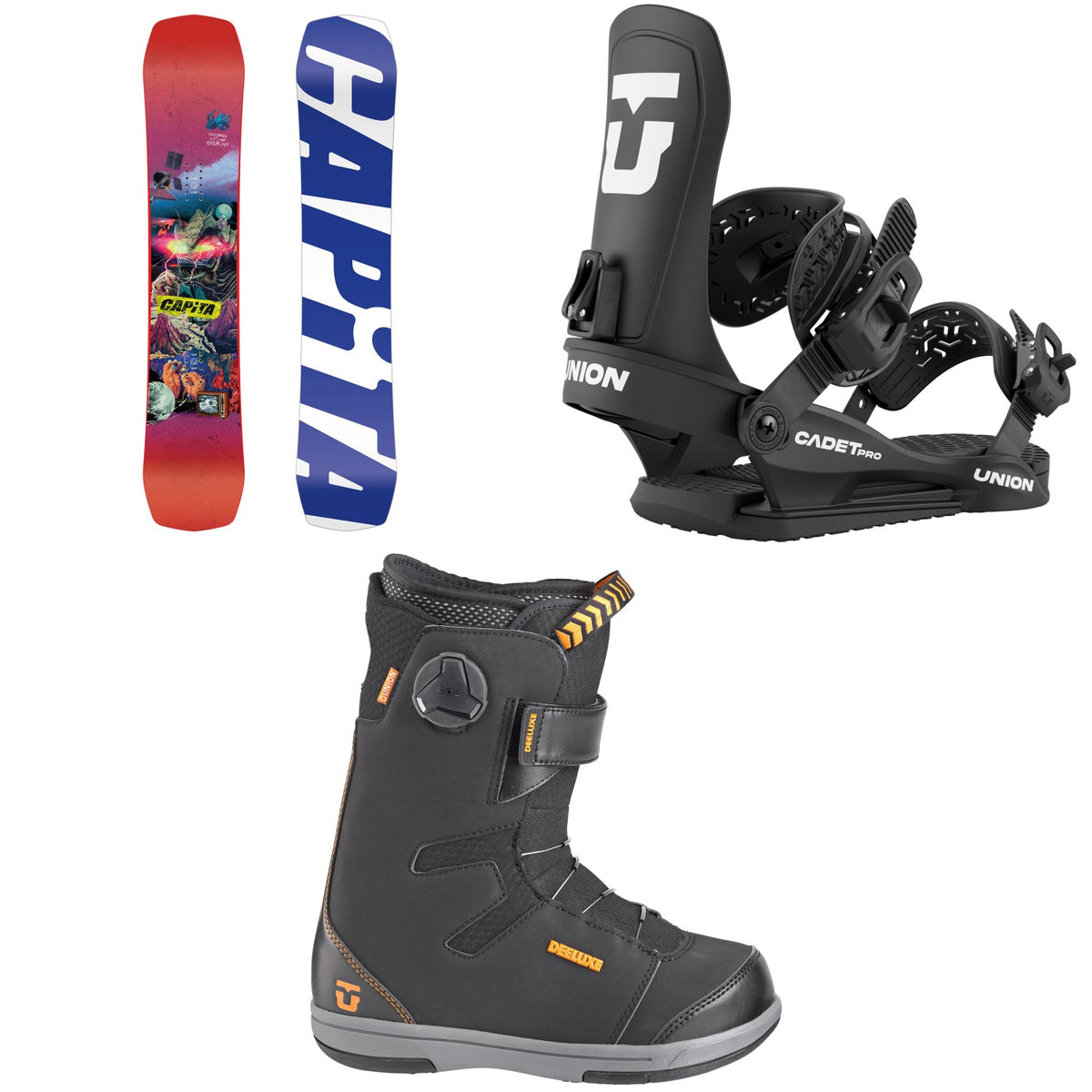 CAPiTA Children Of The Gnar Snowboard + Union Cadet Pro Snowboard Bindings + Cadet Snowboard Boots - Kids'