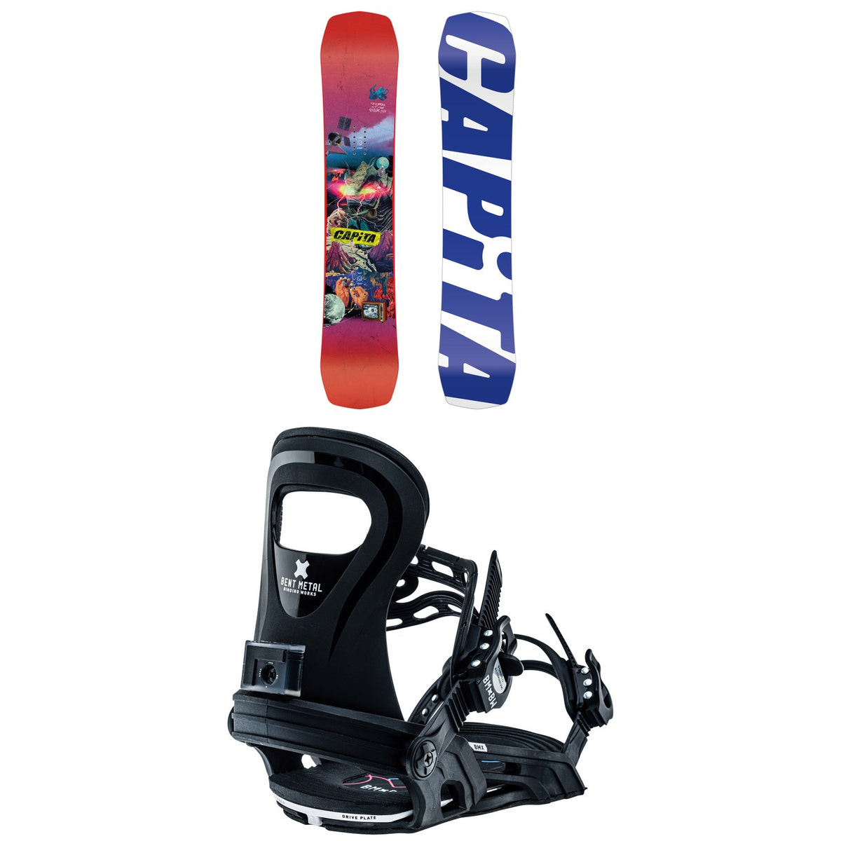 CAPiTA Children Of The Gnar Snowboard + Bent Metal BMX Snowboard Bindings - Kids'