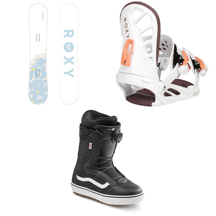 Roxy Dawn Snowboard + Lola Snowboard Bindings + Vans Encore OG Snowboard Boots - Women's 2026