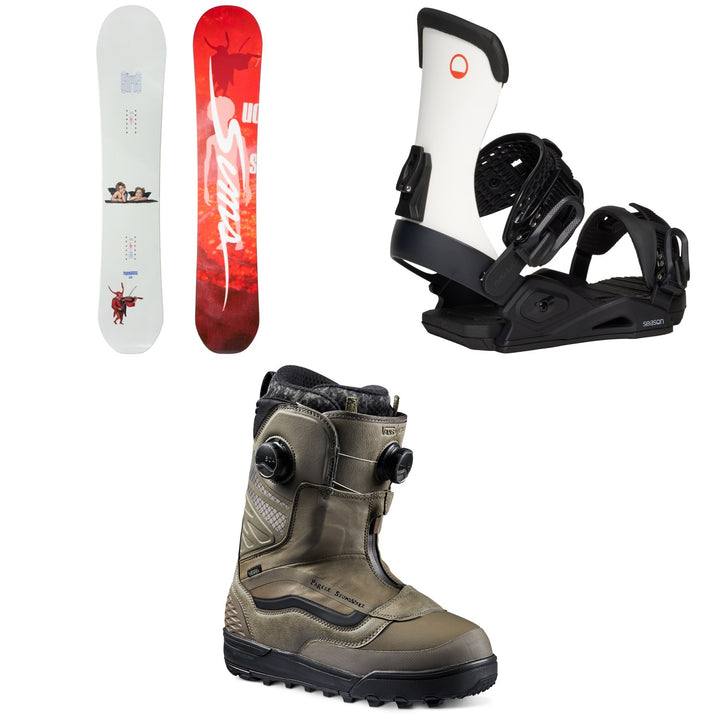 Sims Macrodose Snowboard + Season Meld Snowboard Bindings + Vans Verse Snowboard Boots
