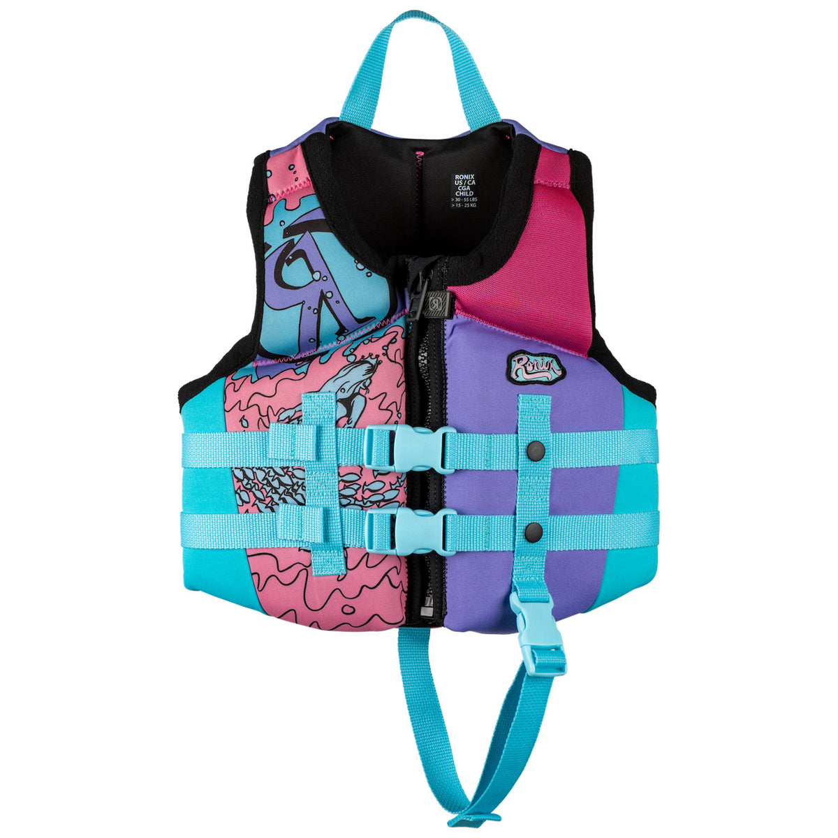 Ronix August Child CGA Wake Vest Pink/Purple