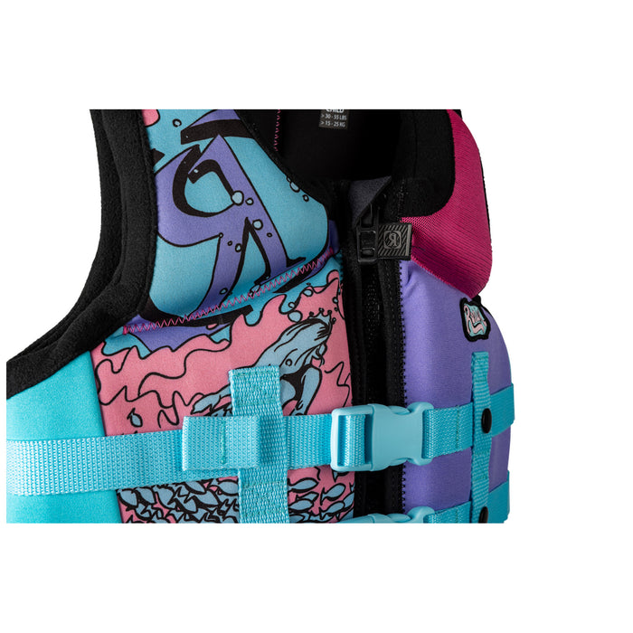 Ronix August Child CGA Wake Vest Pink/Purple