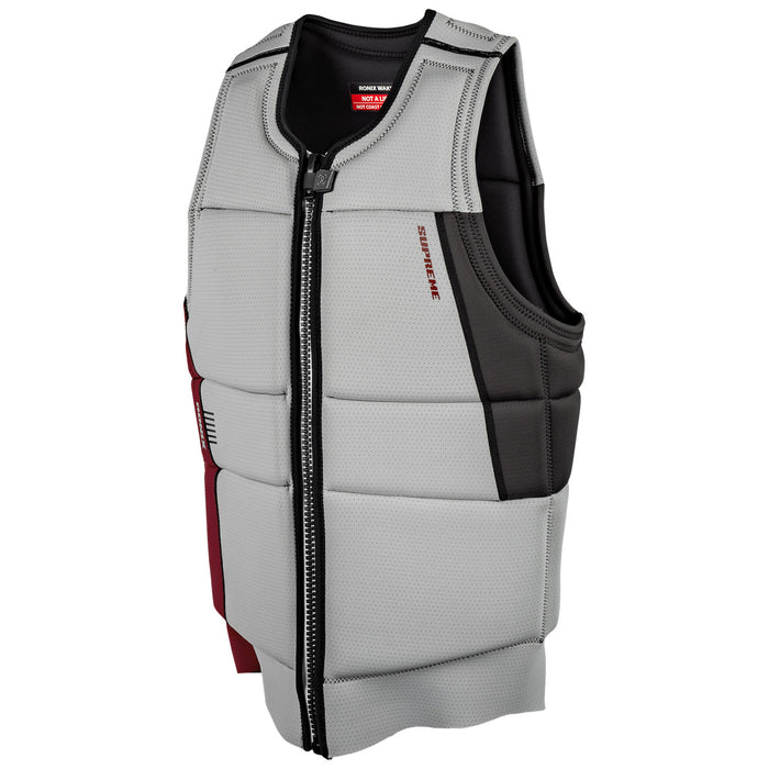 Ronix Supreme Impact Wake Vest Chalk Grey/Maroon