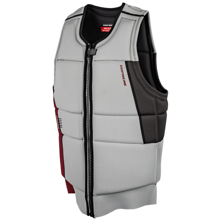 Ronix Supreme Impact Wake Vest Chalk Grey/Maroon