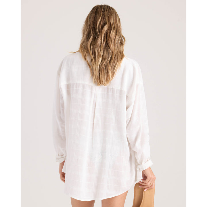 Volcom Lived In Button Up 2 Top - Women's Star White