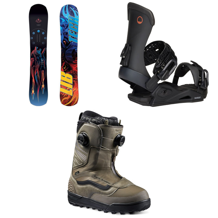 Lib Tech Rasman C2X Snowboard + Season Meld Snowboard Bindings + Vans Verse Snowboard Boots