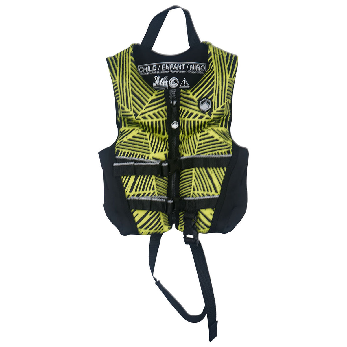 Liquid Force Fury Child CGA Wake Vest - Kids' Green/Black