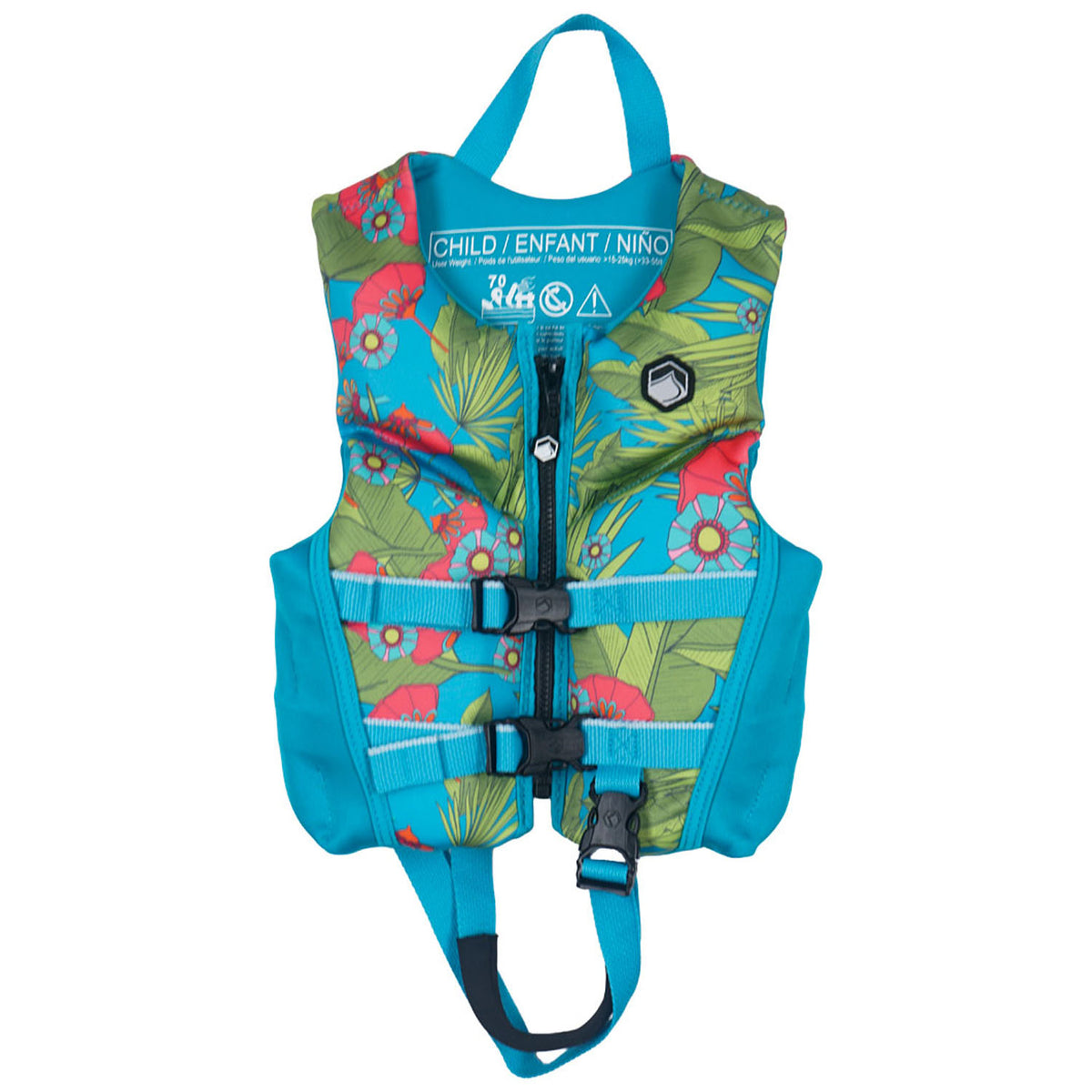 Liquid Force Dream Child CGA Wake Vest - Kids' Blue Flowers