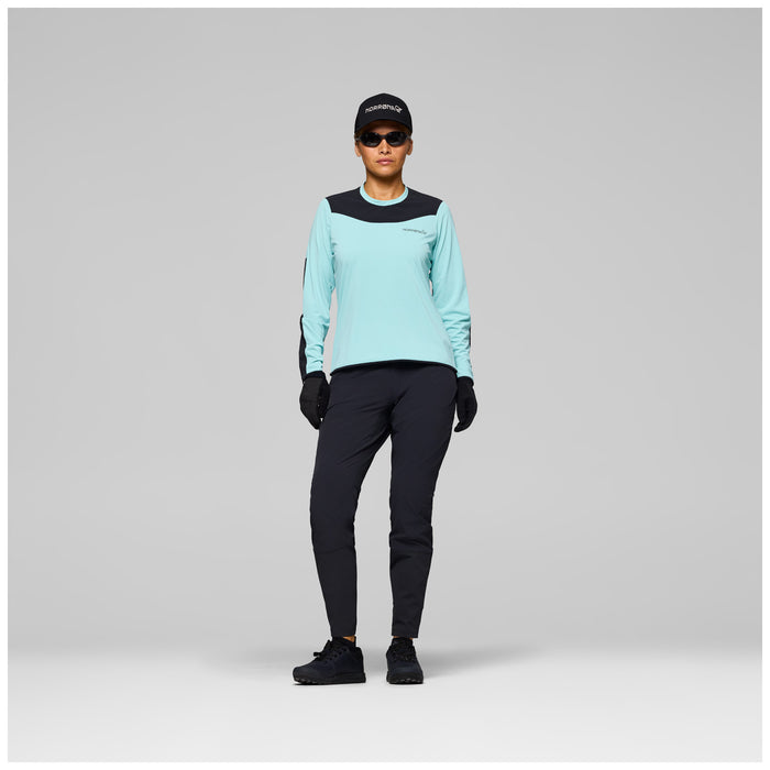 Norrona Skibotn Equaliser Tech Long-Sleeve Jersey - Women's Aqua Haze/Caviar Black