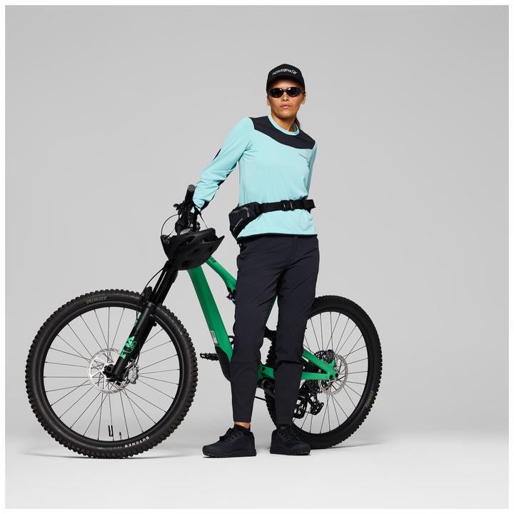 Norrona Skibotn Equaliser Tech Long-Sleeve Jersey - Women's Aqua Haze/Caviar Black