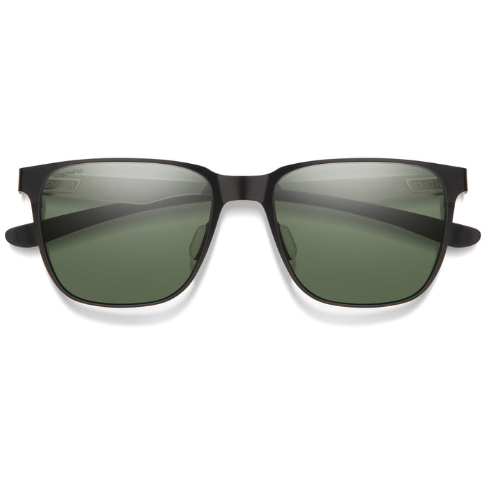 Smith Lowdown Metal Sunglasses Matte Black/Silver/ChromaPop Polarized Gray Green