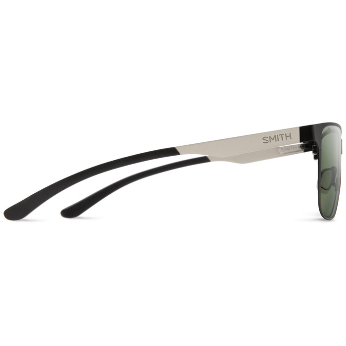 Smith Lowdown Metal Sunglasses Matte Black/Silver/ChromaPop Polarized Gray Green