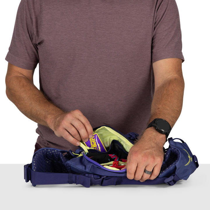 Osprey Seral 4 Hydration Waist Pack Botswana Purple Dust Print